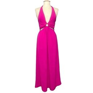 Rolla Coaster Maxi Dress Pink Size Large